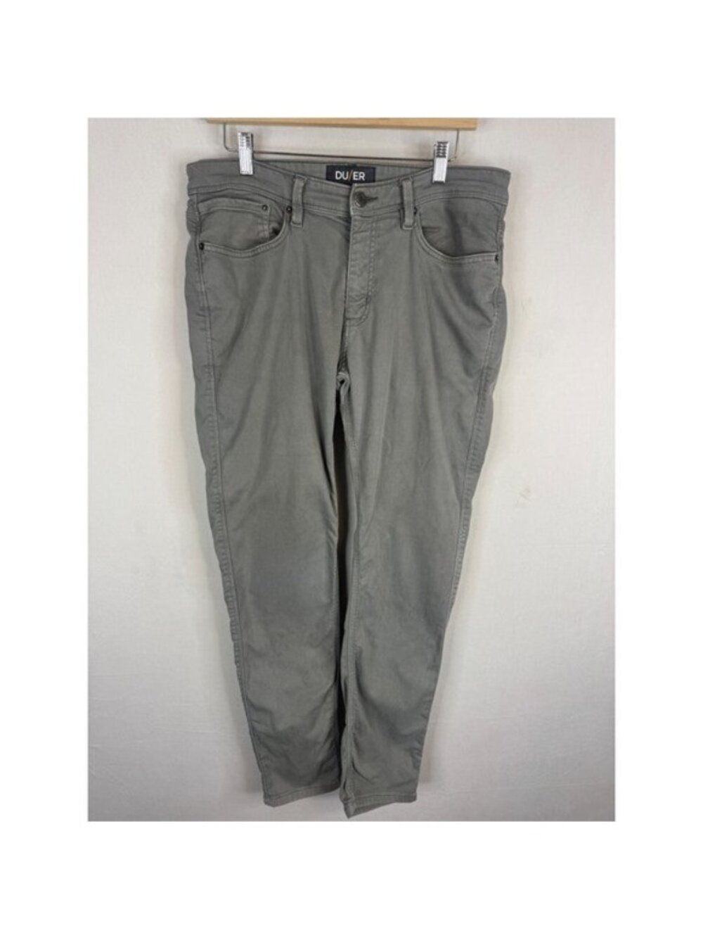 DU/ER No Sweat N2X Slim Fit Pants Grey Performance Trousers Mens 34x32